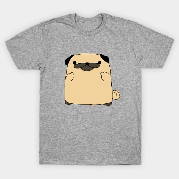 Pug Double Bird T-Shirt by OneWeirdDude